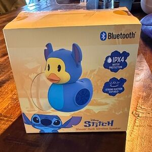 Disney Blue and Yellow Stitch Shower Duck Bluetooth Speaker for a live show